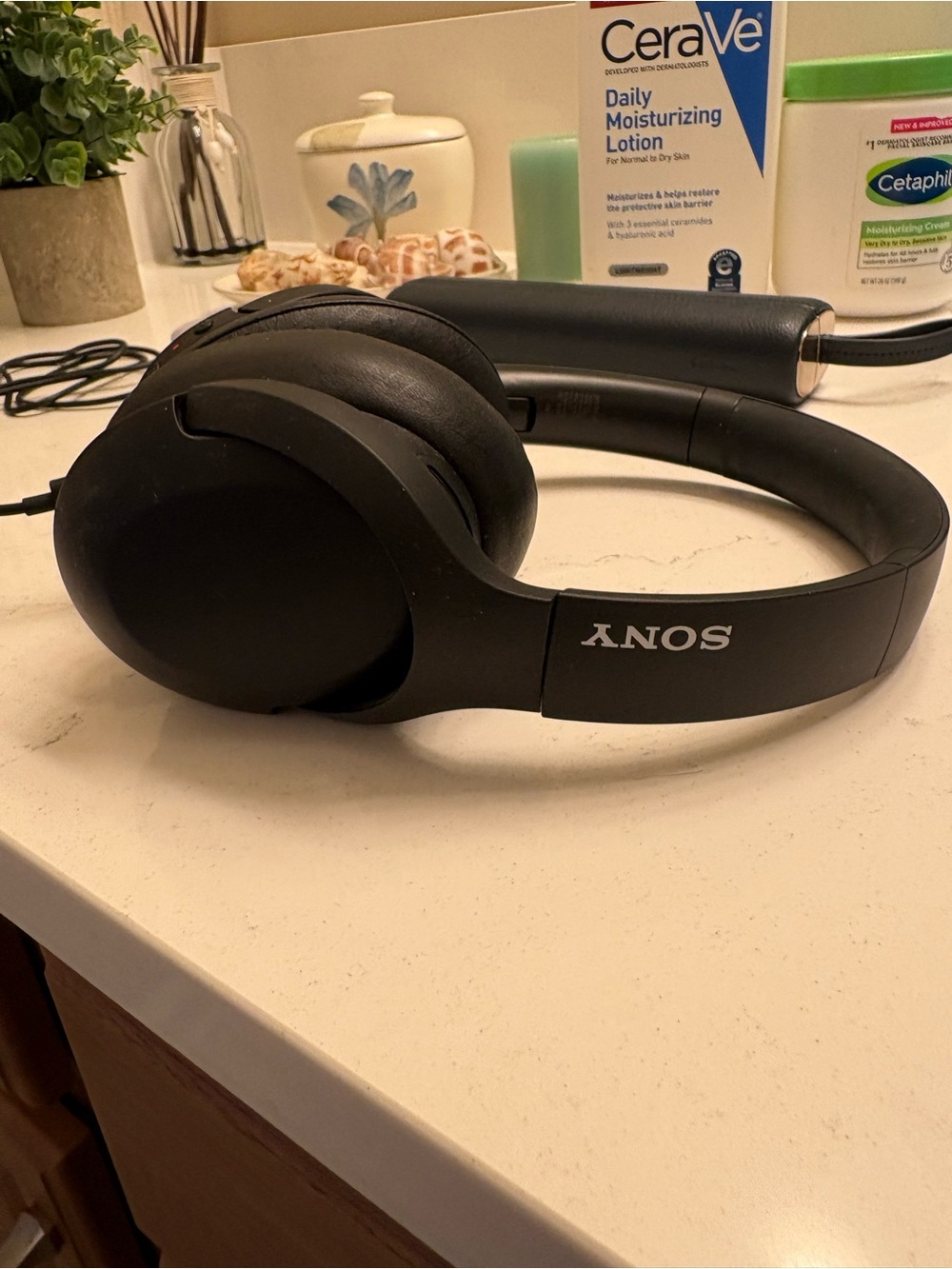 Sony Black Wired Over-Ear Headphones with Cushioned Ear Cups